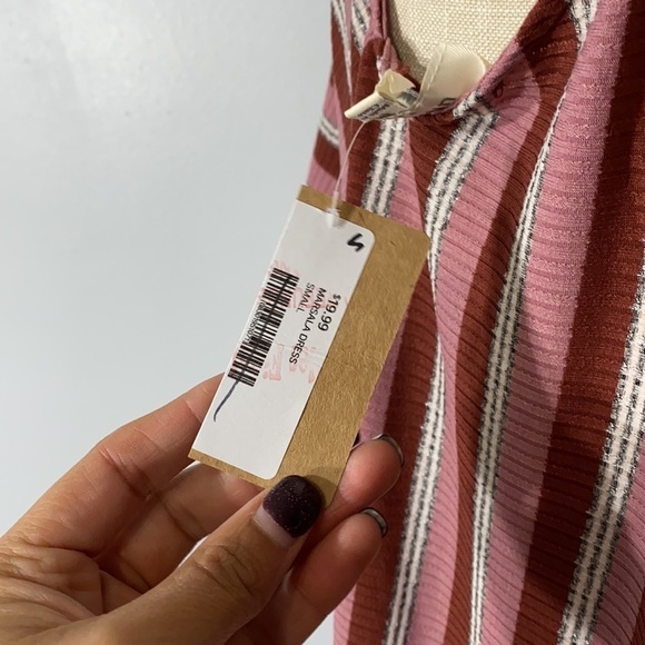 Umgee Oaklynn Ribbed Multicolor Asymmetrical Dress size Small - fits big - Picture 7 of 8